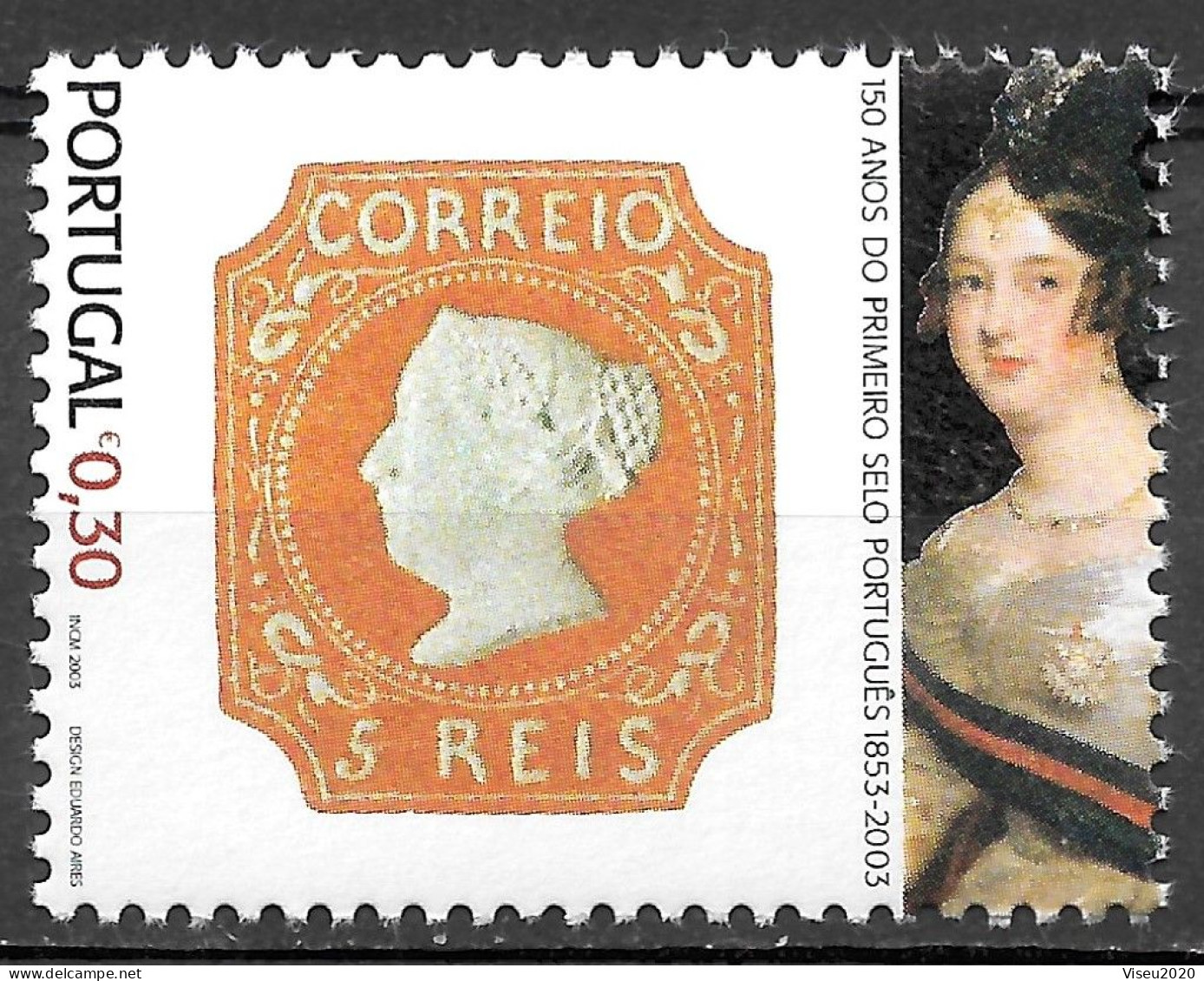 Portugal - 2003 - 150 Anos Do Primeiro Selo Português - Lubrapex 2003 - Afinsa 2945 A - Unused Stamps