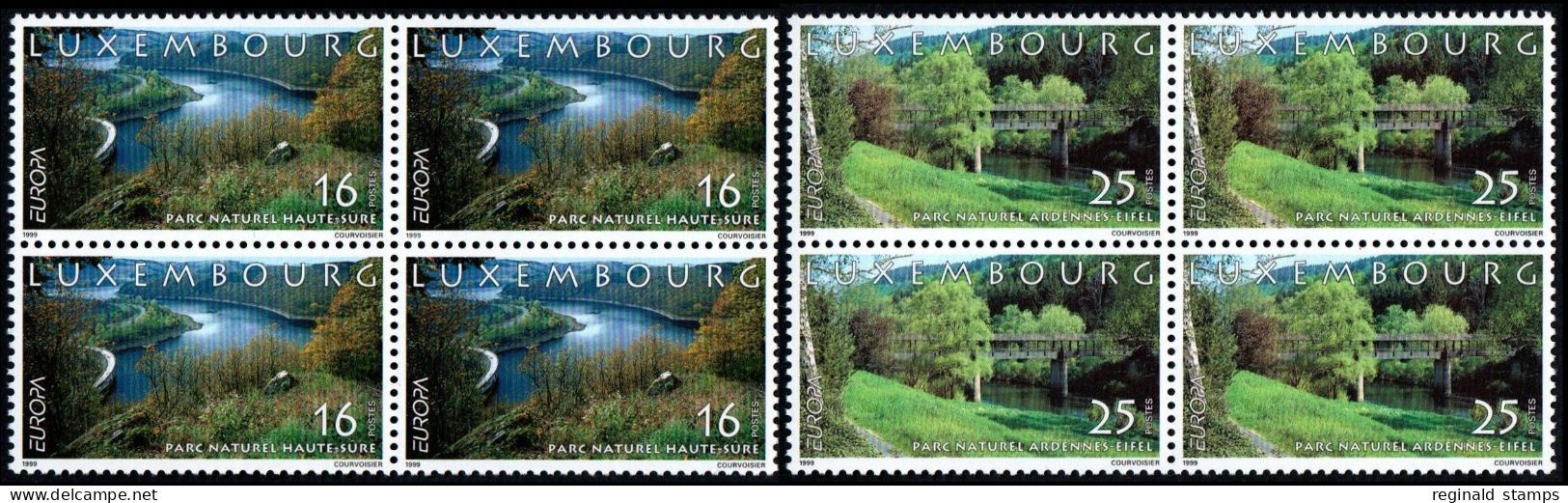 Luxembourg 1999 Europa Block X 4, MNH ** Mi Mi 1472/3 (Ref: 2046) - Neufs