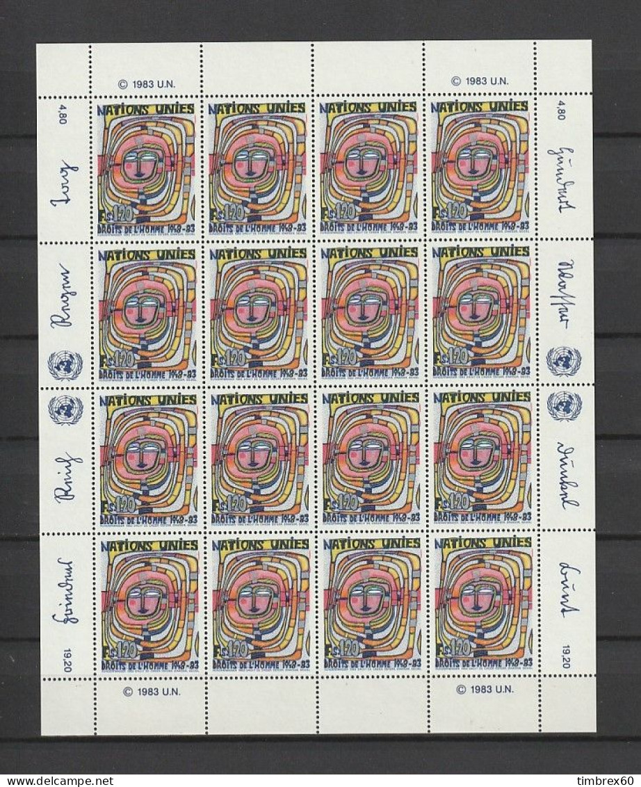 ONU - GENEVE - LOT 112 - ANNEE 1983 - NEUF** - 2 SCANS - UNO