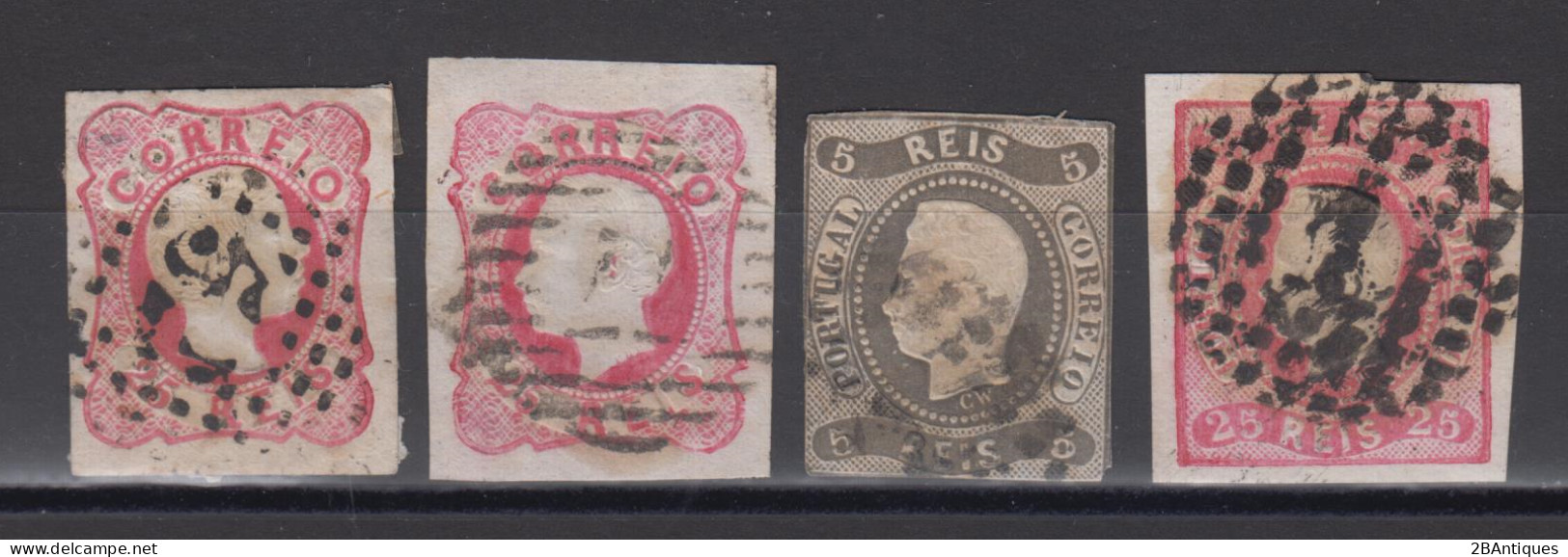 Portugal - 4 Early Stamps - Gebruikt