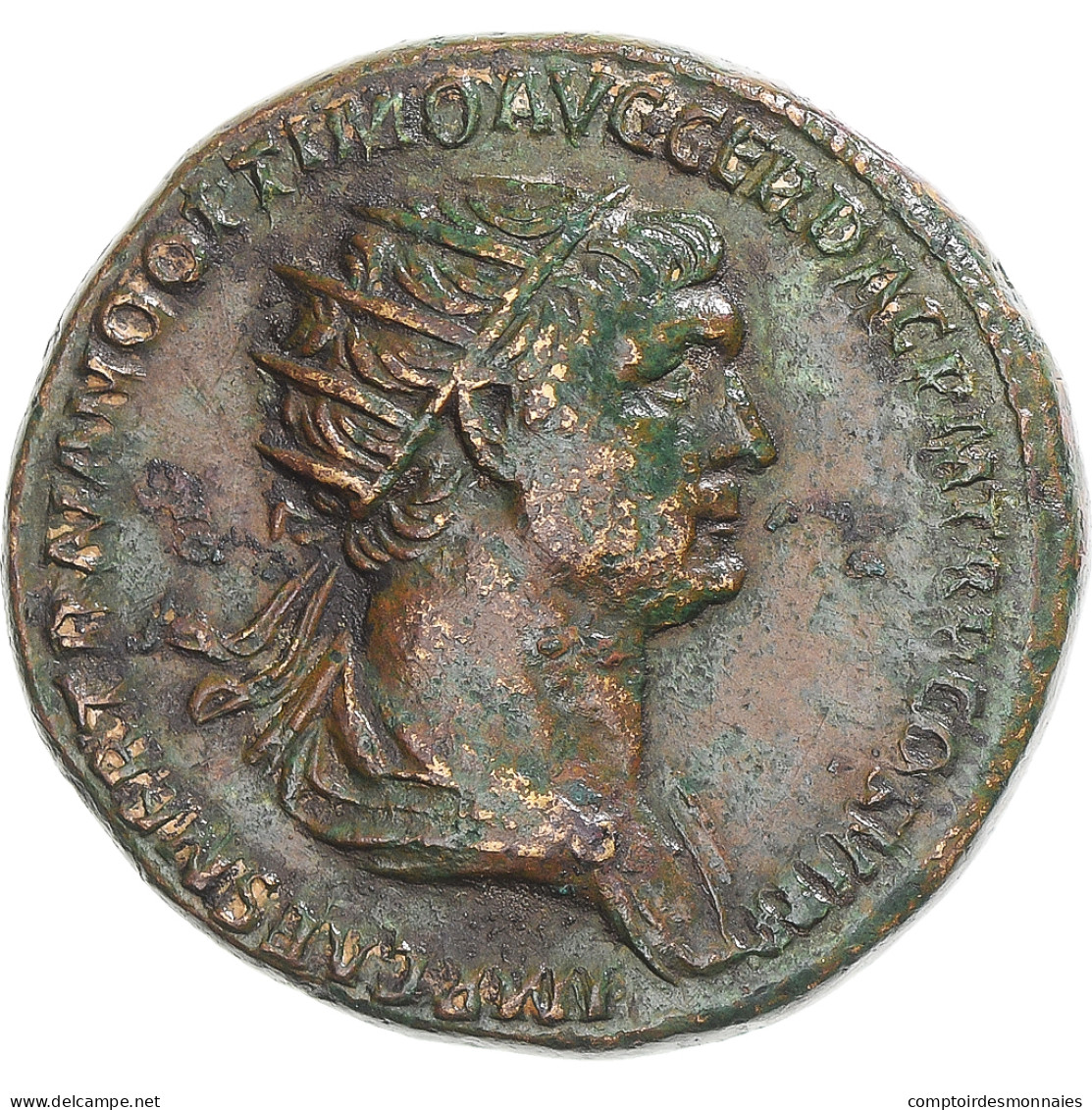 Monnaie, Trajan, Dupondius, 116, Rome, TTB+, Bronze, RIC:674 - La Dinastía Antonina (96 / 192)