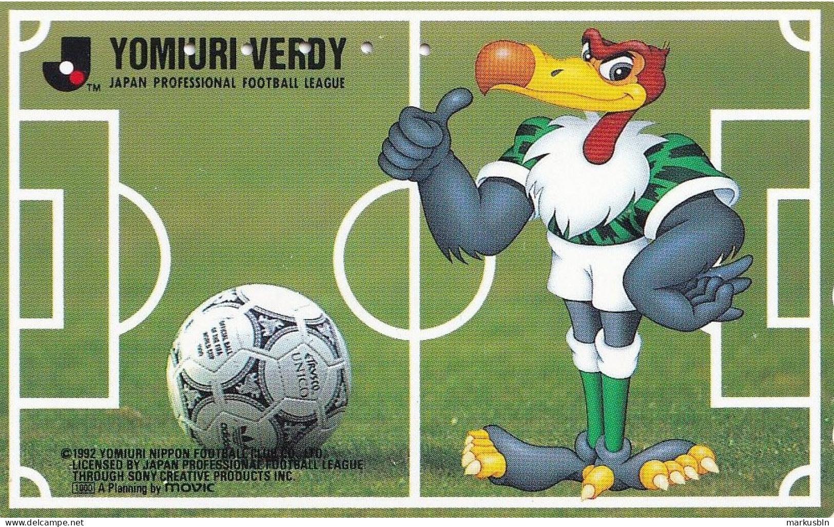 Japan Tamura 50u Old  110 - 143817 Yomiuri Verdy Mascot Football Bird - Japon