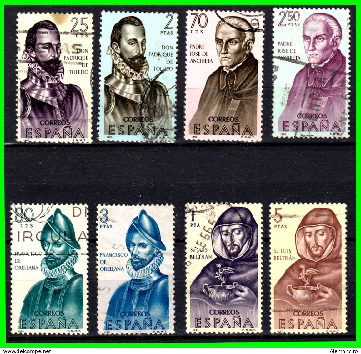 ESPAÑA SELLOS AÑO 1965 - FORJADORES DE AMERICA - SERIE - - Used Stamps