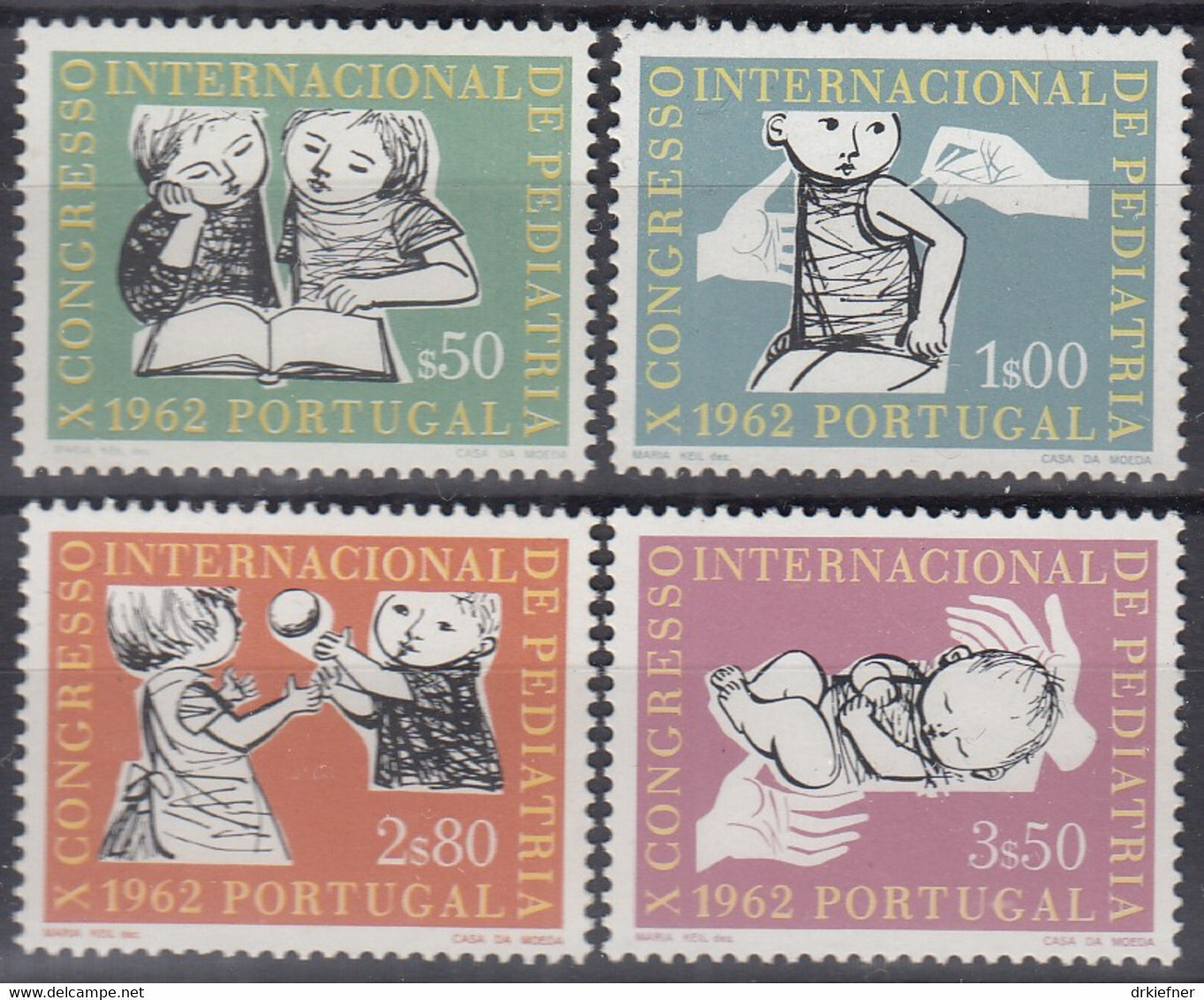 PORTUGAL 923-926, Postfrisch **, 10. Internationaler Kongress Für Kinderheilkunde, Lissabon, 1962 - Neufs