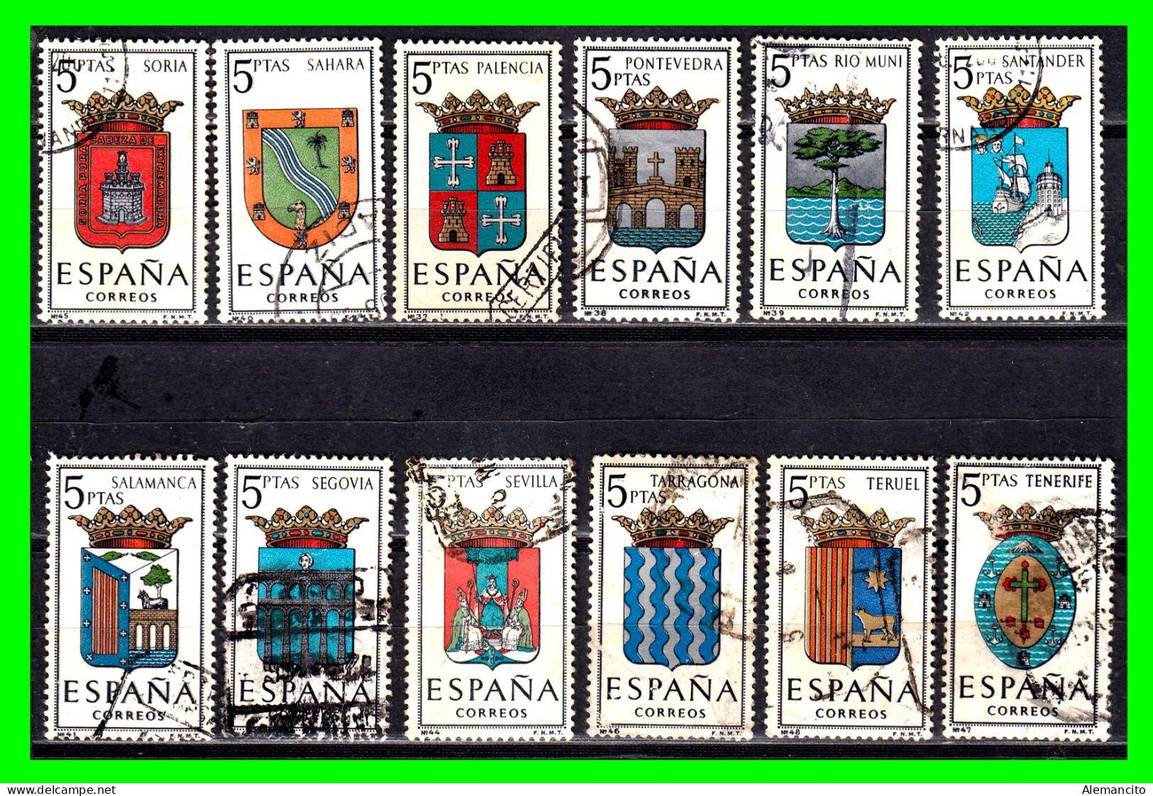 ESPAÑA SELLOS AÑO 1965 - ESCUDOS DE LAS CAPITALES DE PROVINCIAS ESPAÑOLAS SERIE - - Used Stamps
