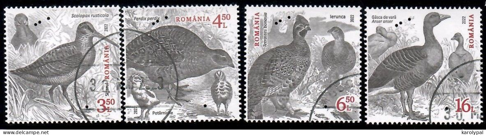 Romania, 2022 CTO, Mi. Nr.8106 - 9, Migratory And Sedentary Game Birds - Gebruikt