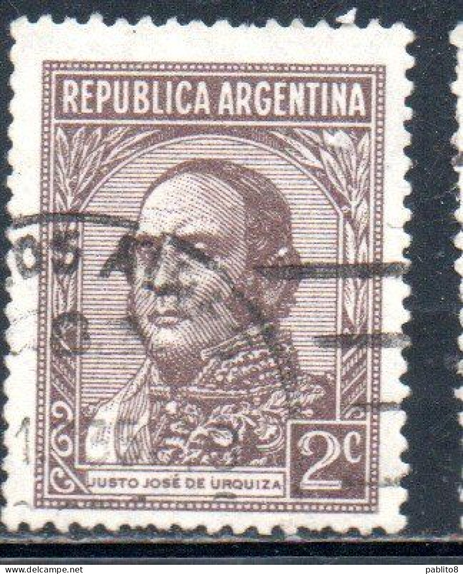 ARGENTINA 1935 1951 URQUIZA 2c USED USADO OBLITERE' - Used Stamps