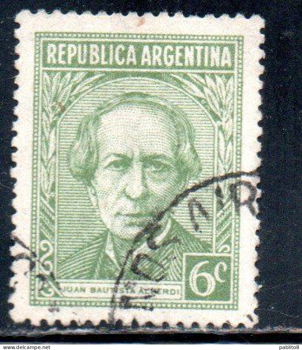 ARGENTINA 1935 1951 ALBERDI 6c USED USADO OBLITERE' - Used Stamps