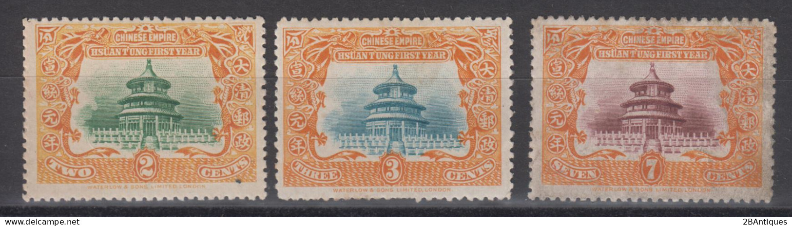 IMPERIAL CHINA 1909 - The 1st Anniversary Of The Reign Of Hsuan T'ung MH* / No Gum - Unused Stamps