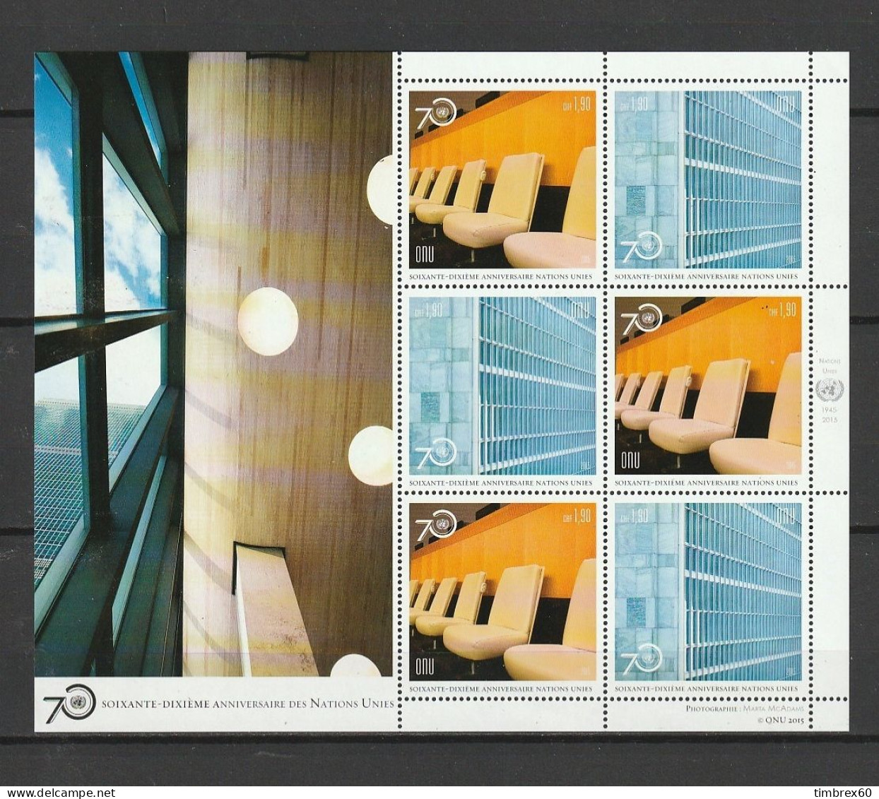 ONU - GENEVE - LOT 127 - ANNEE 2015 - NEUF** - 2 SCANS - UNO