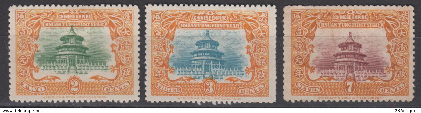 IMPERIAL CHINA 1909 - The 1st Anniversary Of The Reign Of Hsuan T'ung MH* / No Gum - Neufs