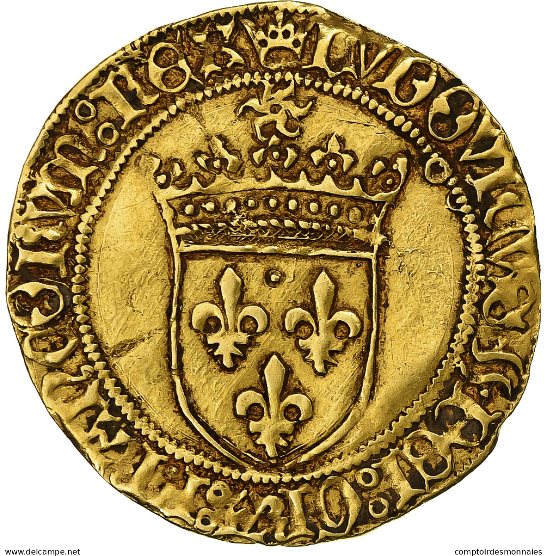 Monnaie, France, Louis XI, Ecu D'or, Toulouse, TTB+, Or - 1461-1483 Luigi XI Il Prudente