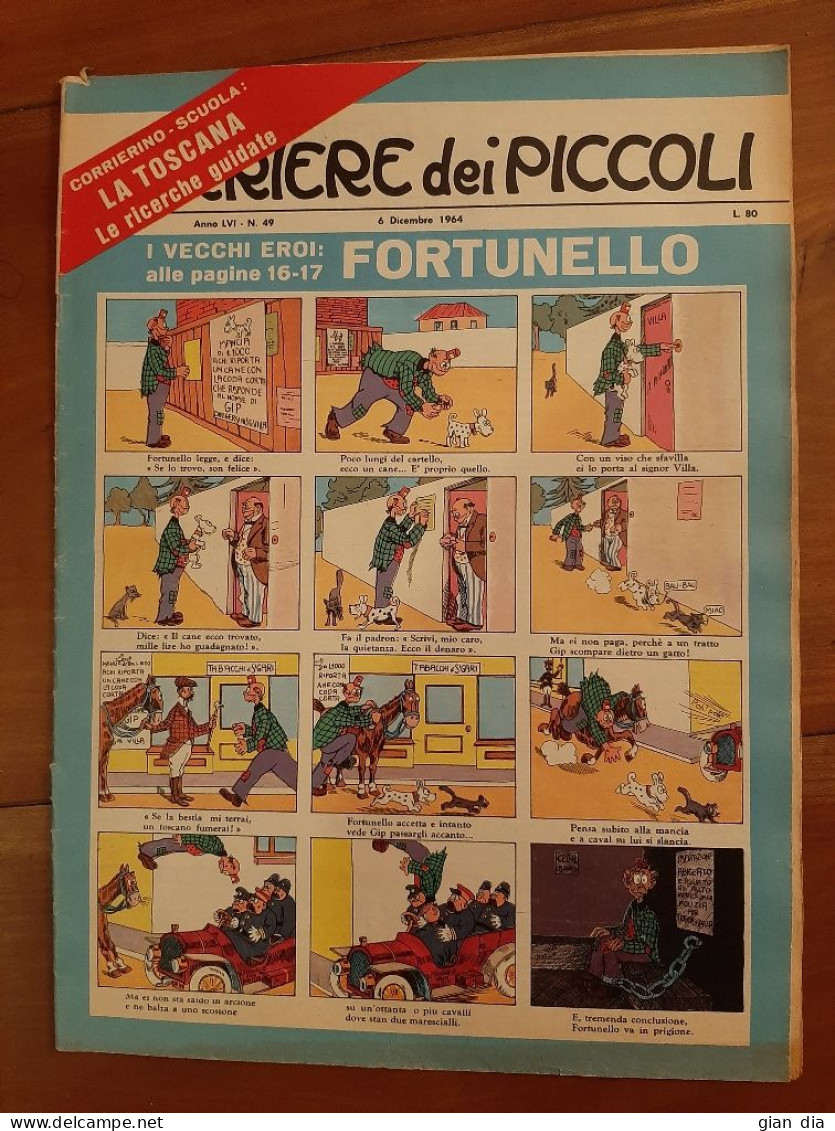 CORRIERE DEI PICCOLI Ed.Corsera. Anno 1964 lotto di 7.FIGURINE CALCIATORI. Pratt . Anche singoli.