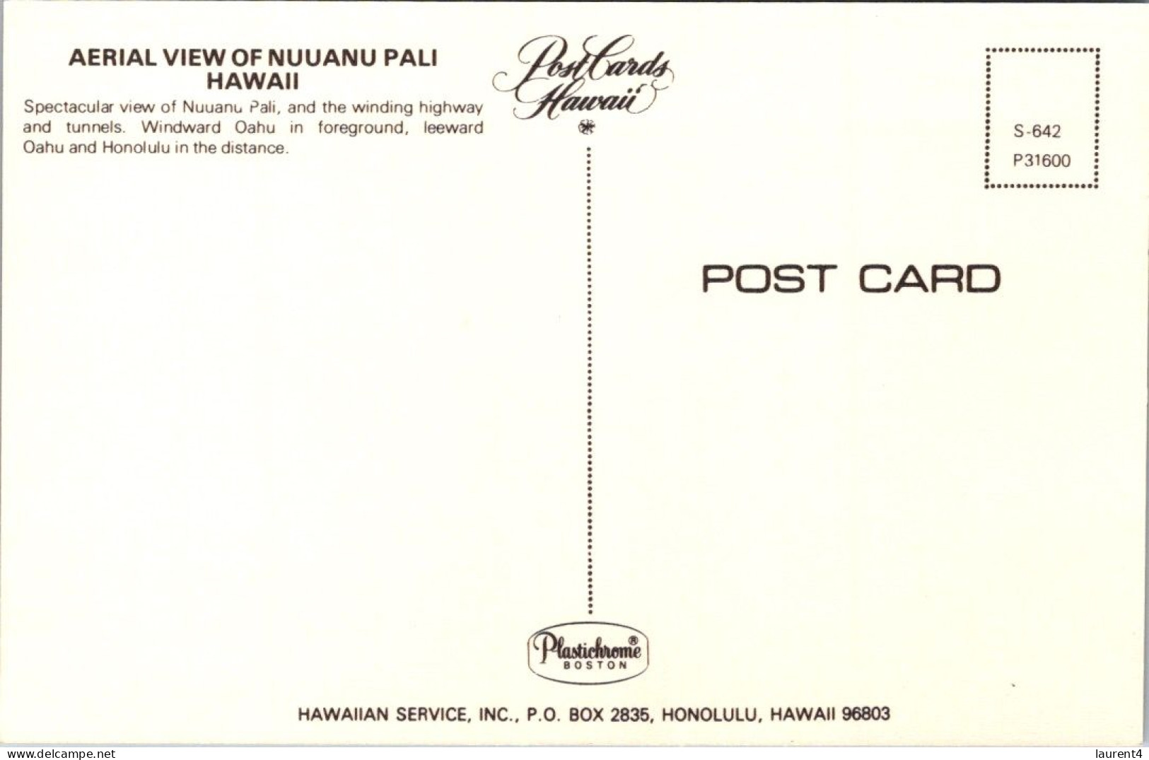 31-3-2024 (4 Y 31) USA - Hawaii - Nuanu Pali Lookout (2 Postcards) - Honolulu