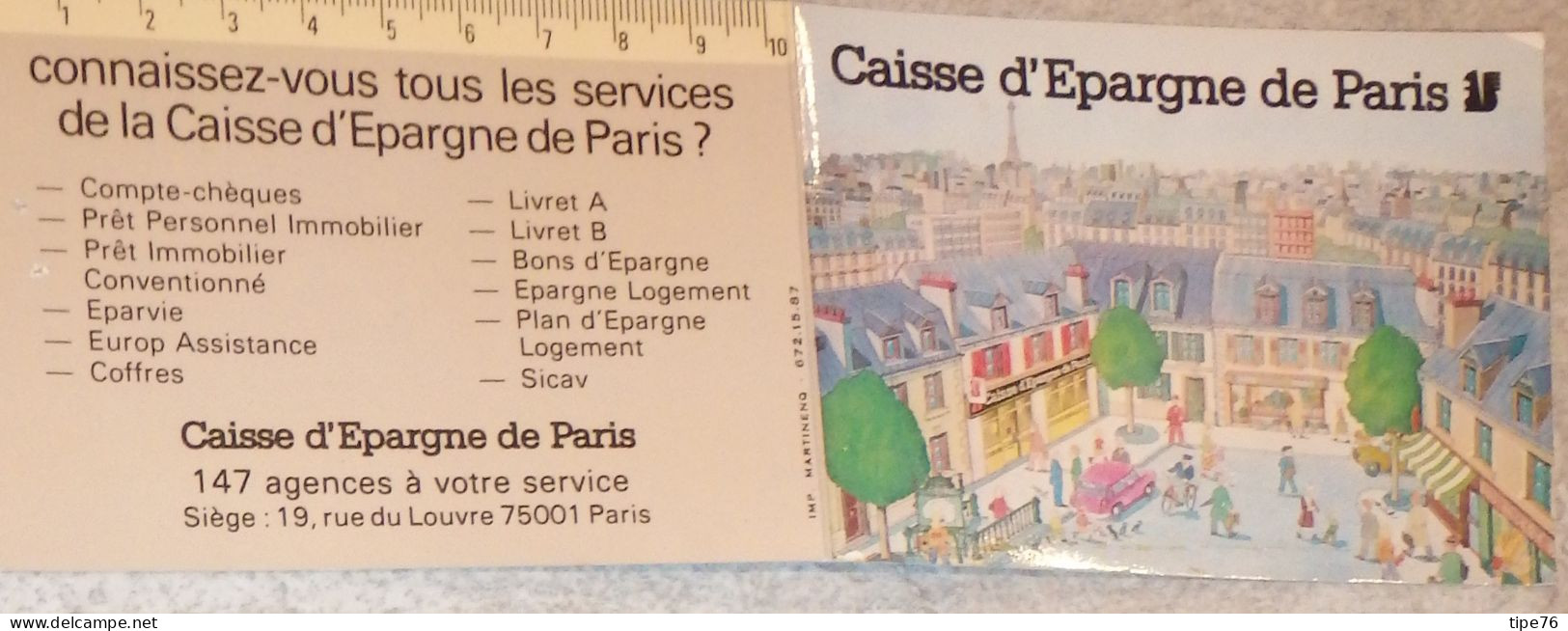 Petit Calendrier De Poche 1979 Caisse D'Eoargne De Paris écureuil - Petit Format : 1971-80