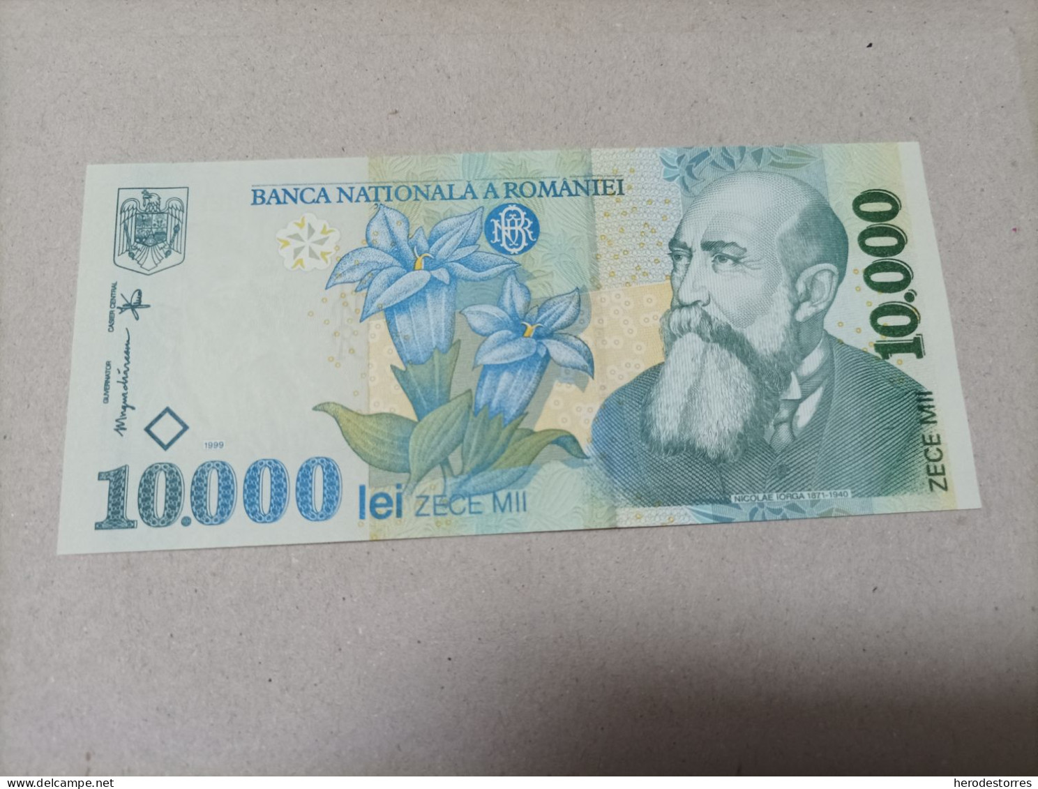 Billete Rumania 10000 Lei, Año 1999, Nº Bajisimo, UNC - Roemenië