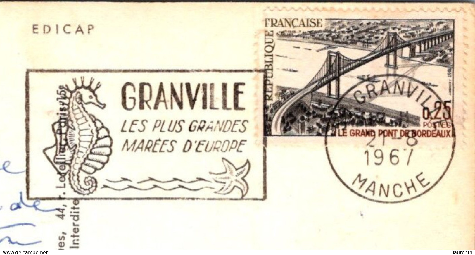 31-3-2024 (4 Y 32) France (posted 1967) Casino De Granville - Casinos