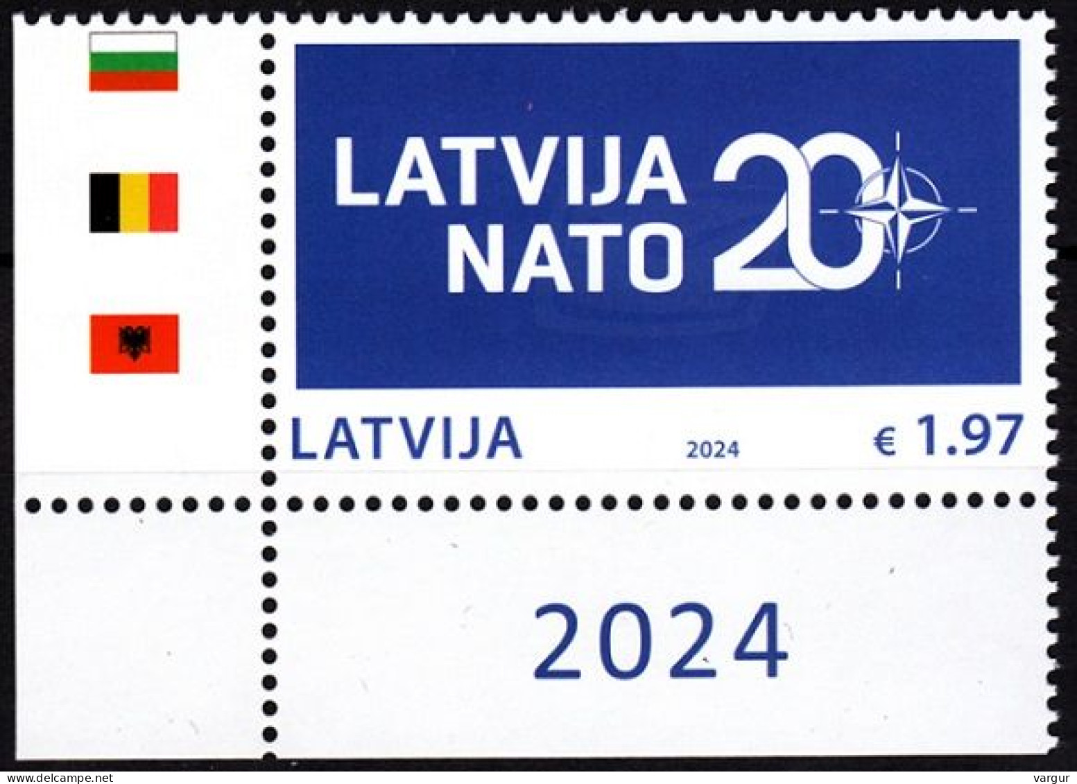 LATVIA 2024-05 EUROPA Military: NATO Membership - 20.CORNER, MNH - NAVO