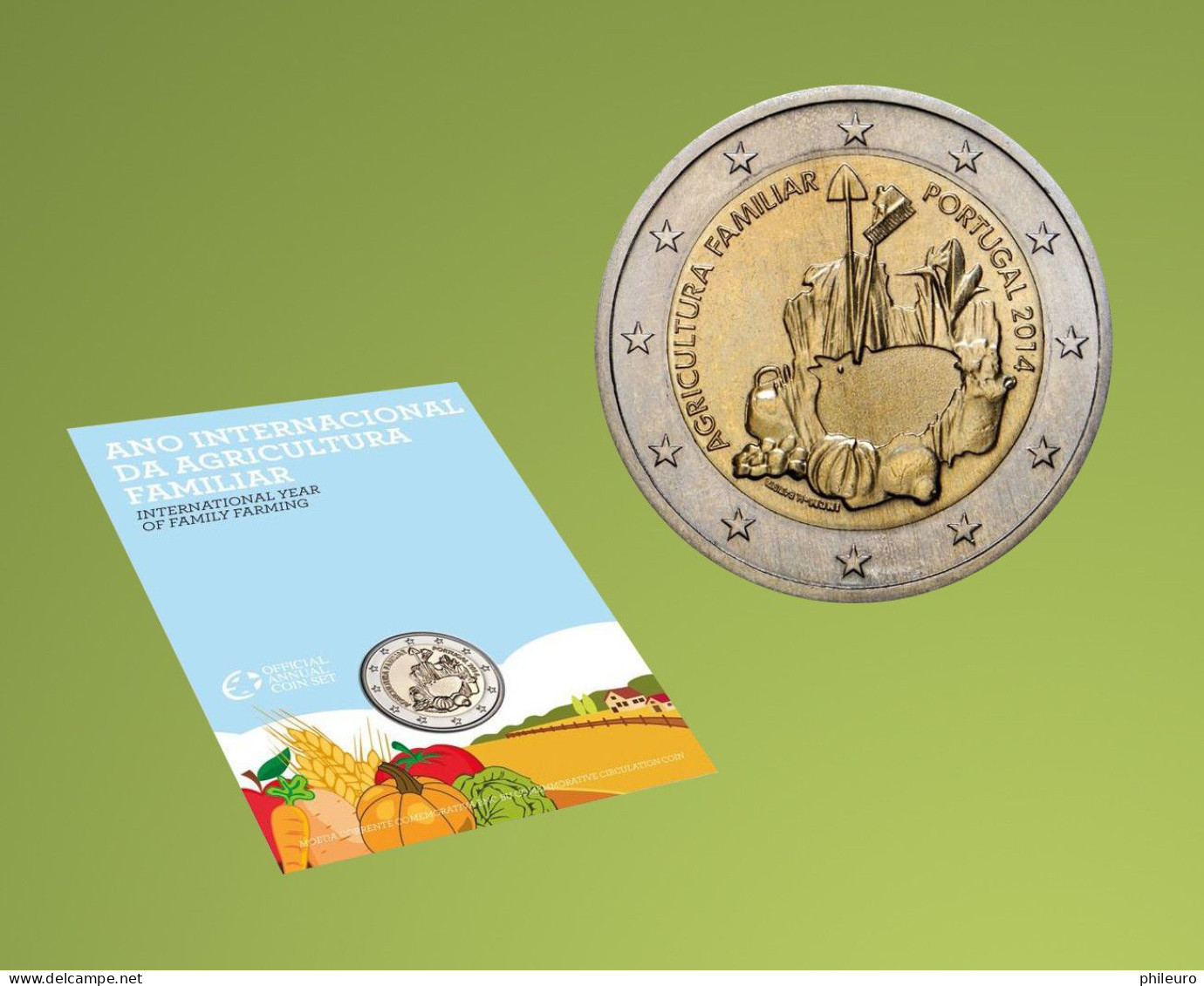 Portugal 2014 : 2€ Commémorative 'Année Internationale Agriculture Familiale ' (BU En Coincard) - Portogallo