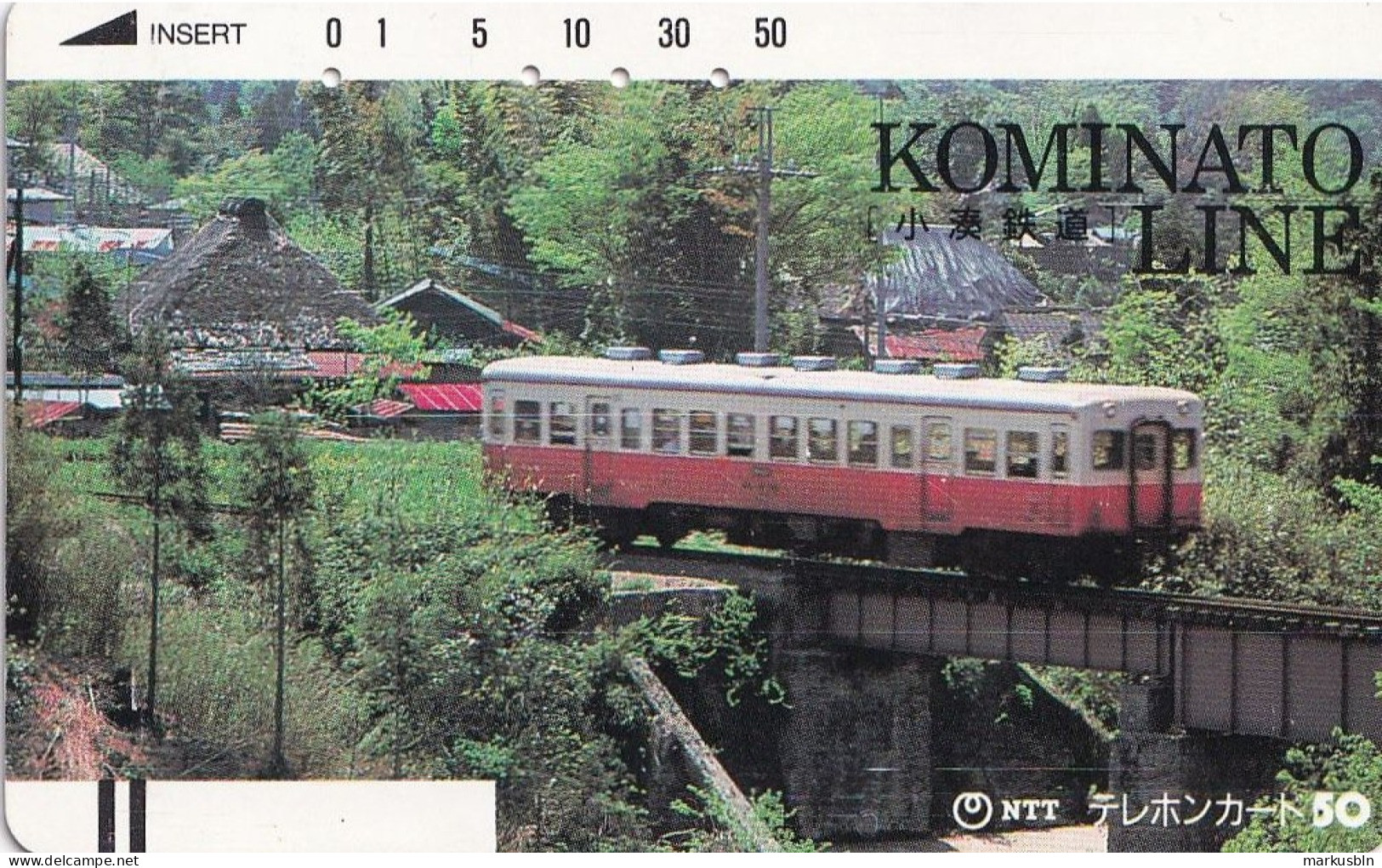 Japan Tamura 50u Old  1986 250 - 035 Train Kominato Line / Bars On Front - Japon