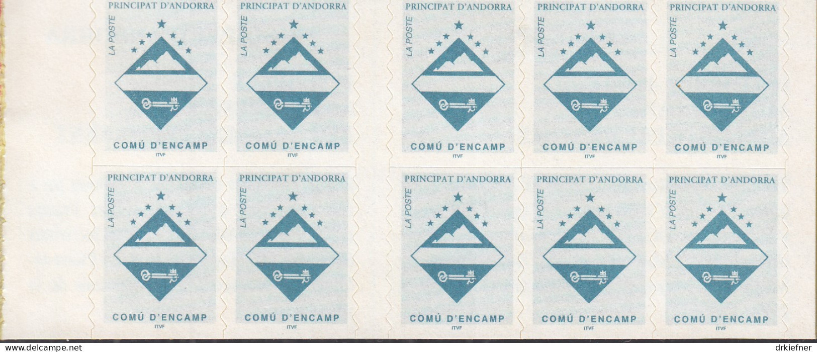 ANDORRA Franz. Markenheftchen 0-7 Mit 10x 506, Postfrisch **, Gemeindewappen, 1997 - Postzegelboekjes