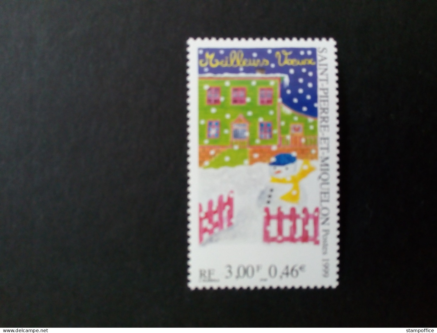 SAINT-PIERRE ET MIQUELON MI-NR. 789 POSTFRISCH(MINT) GRUSSMARKE 1999 SCHNEEMANN - Unused Stamps