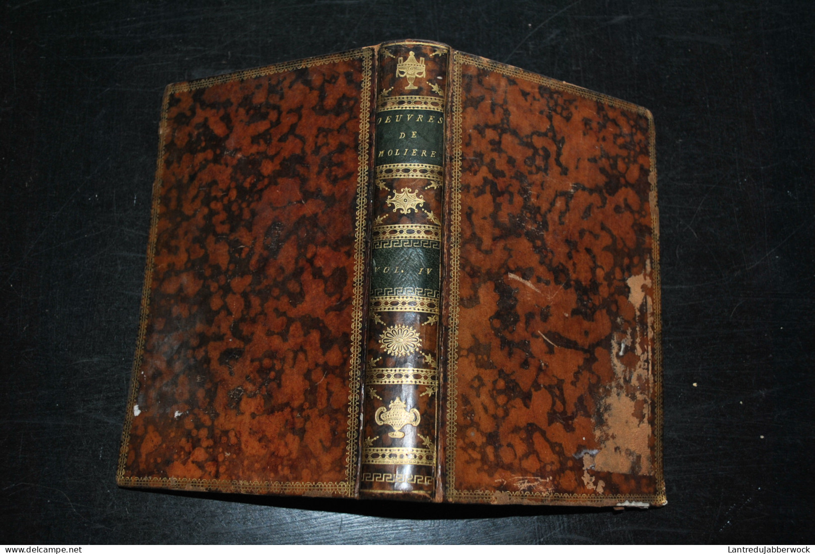 BRET Oeuvres De Molière Avec Remarques Grammaticales & Observations T4 SEUL La Compagnie Des Libraires 1788 Cuir Gravure - 1701-1800