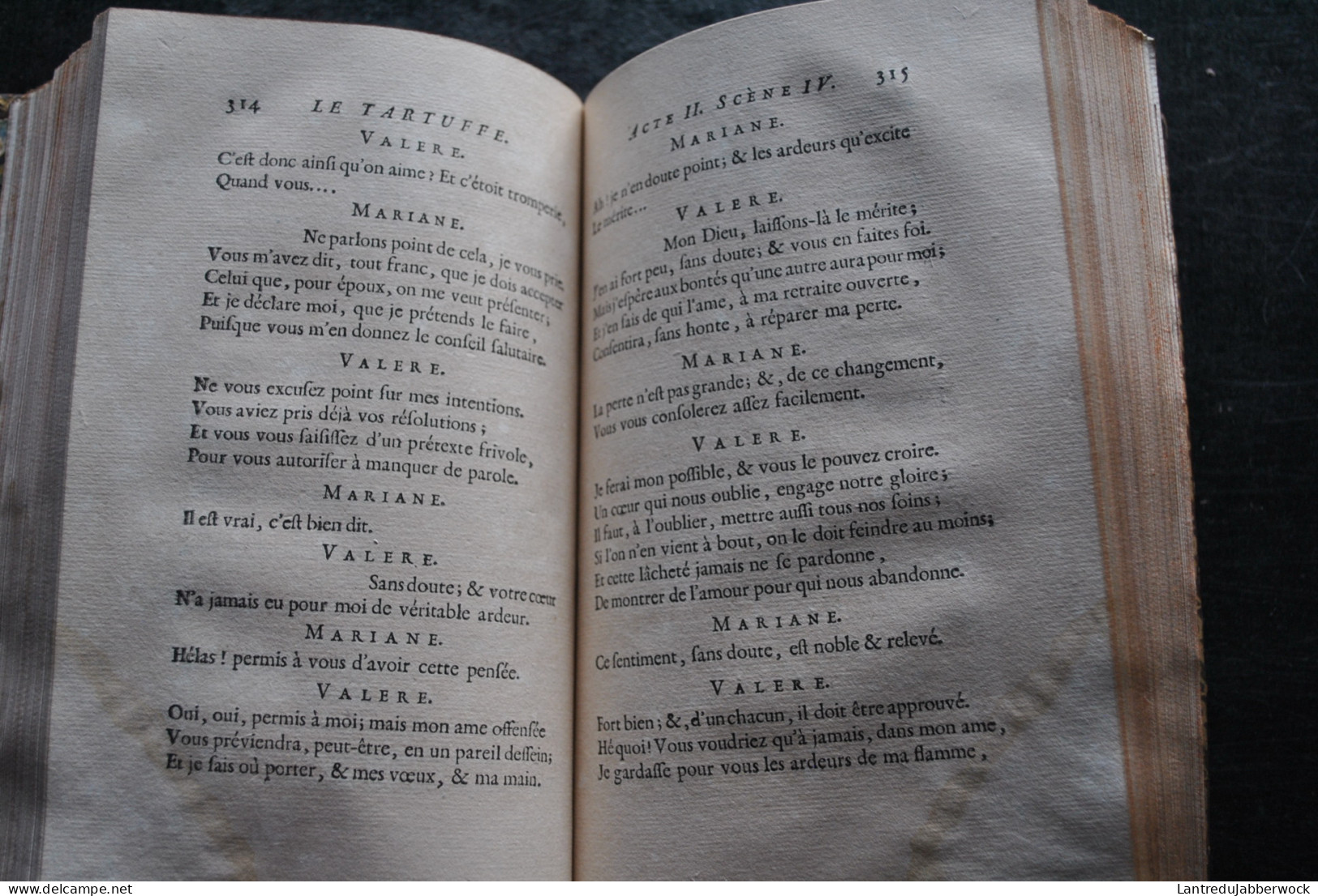 BRET Oeuvres de Molière avec remarques grammaticales & observations T4 SEUL La Compagnie des Libraires 1788 cuir gravure
