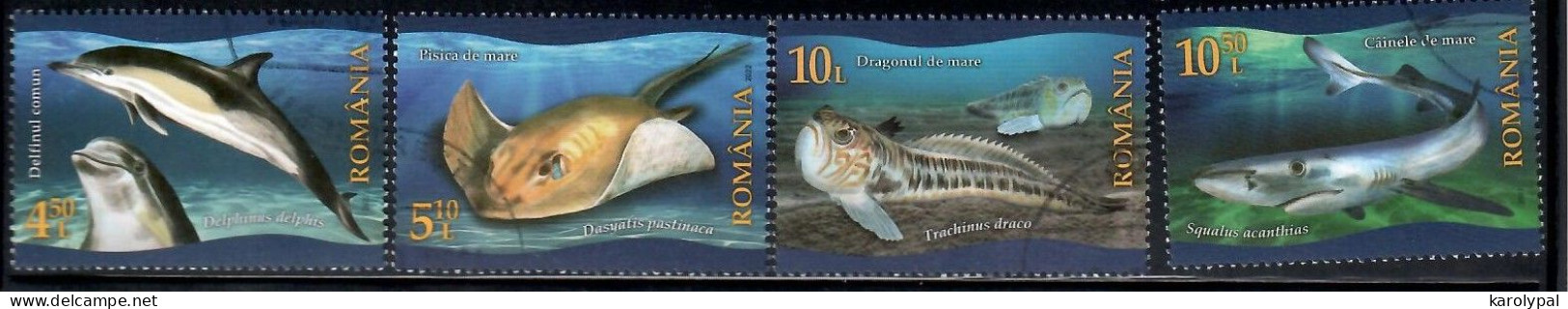 Romania, 2022 CTO, Mi. Nr.8010-3, Protected Fauna Of The Black See - Used Stamps