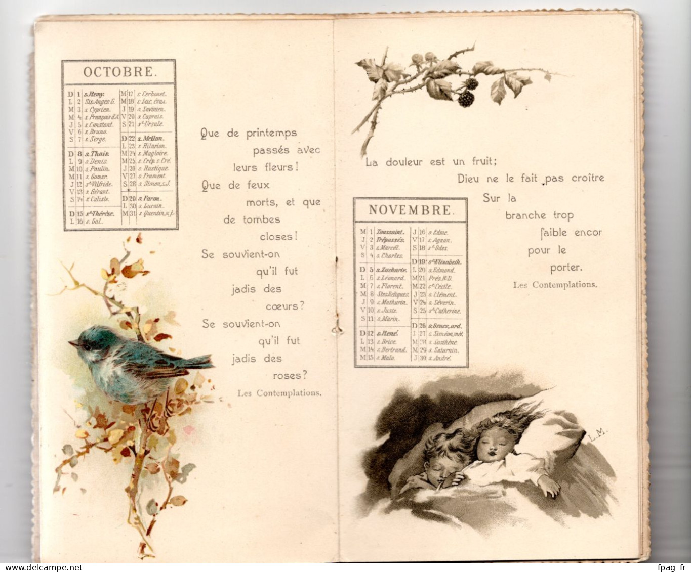 Lot De 2 Calendriers "Victor Hugo" - 1899 Et 1901 (taille Fermé : 16,5 Cm X 9,5 Cm) - Formato Piccolo : ...-1900