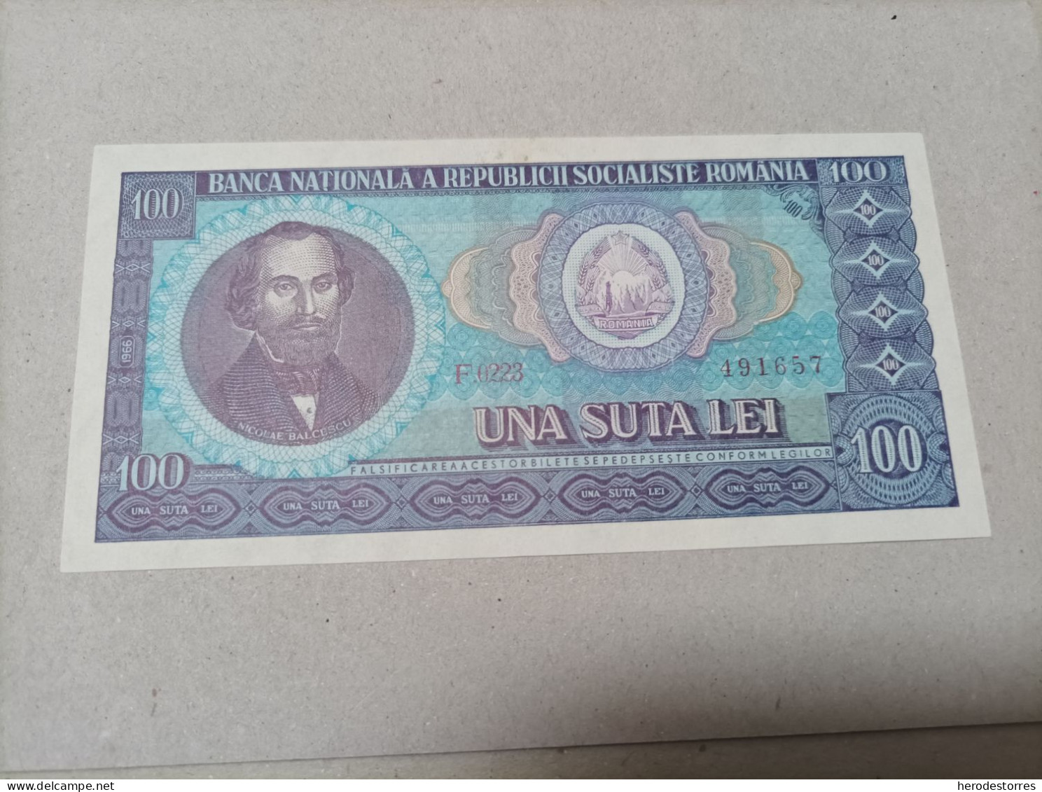 Billete Rumania, 100 Lei, Año 1966, UNC - Roemenië