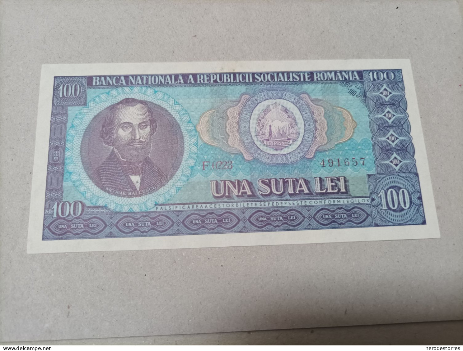 Billete Rumania, 100 Lei, Año 1966, UNC - Rumania