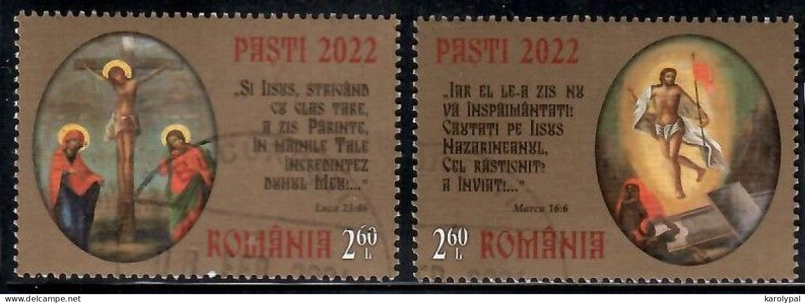 Romania, 2022 CTO, Mi. Nr.7993-4, Easter - Oblitérés