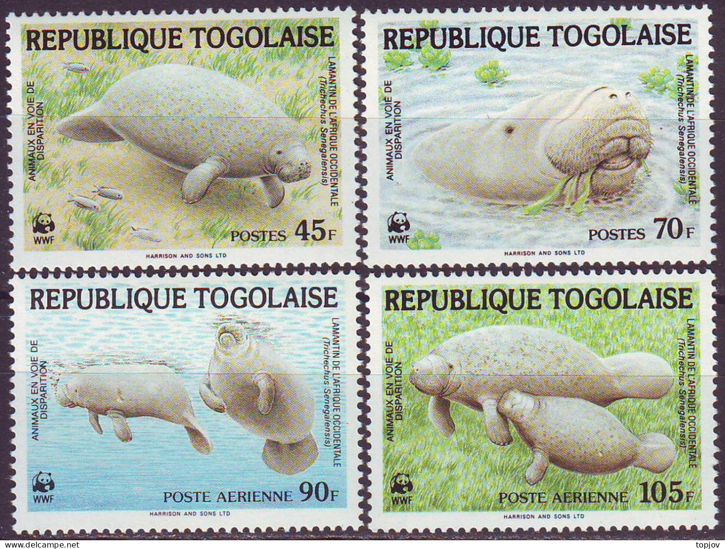 TOGO - WWF  MANATEE - **MNH - 1984 - Unused Stamps