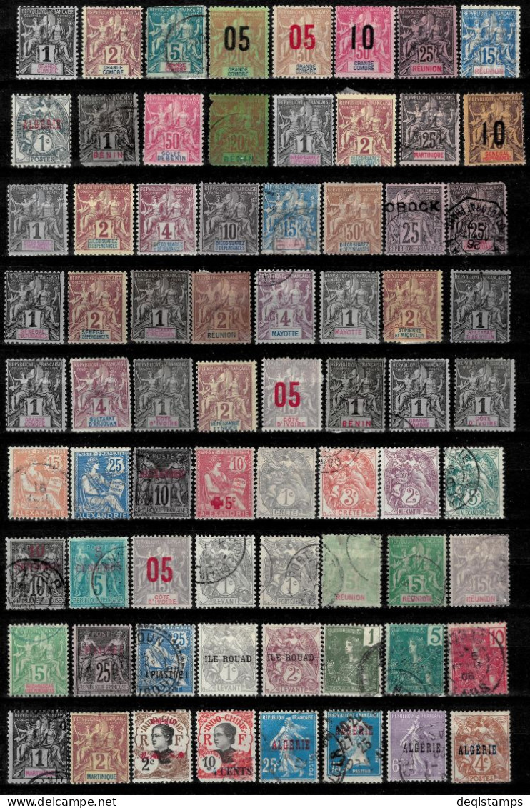 French Colonies Collection Year 1885/1920 MH/Used Stamps - Sammlungen