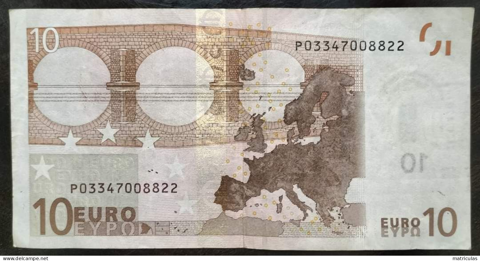 BANKNOTE OF 10€ HOLAND 1ST SÉRIE CODE P015 VERY RARE VALUE 1100€ - 10 Euro
