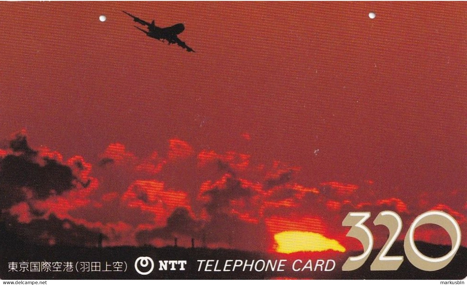 Japan Tamura 320u Old 1988 230 - 125 Tokyo International Airport  Airplane Sunset - Japon