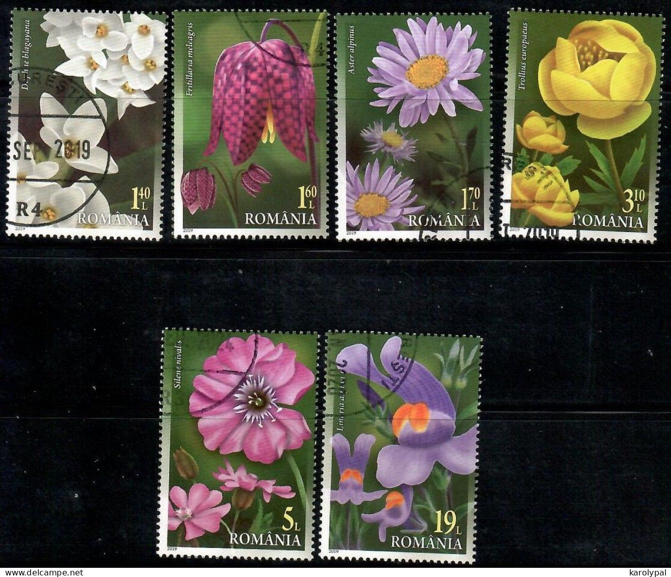 Romania, 2019 CTO, Mi. Nr.7583-8, Flowers Of Romania - Used Stamps