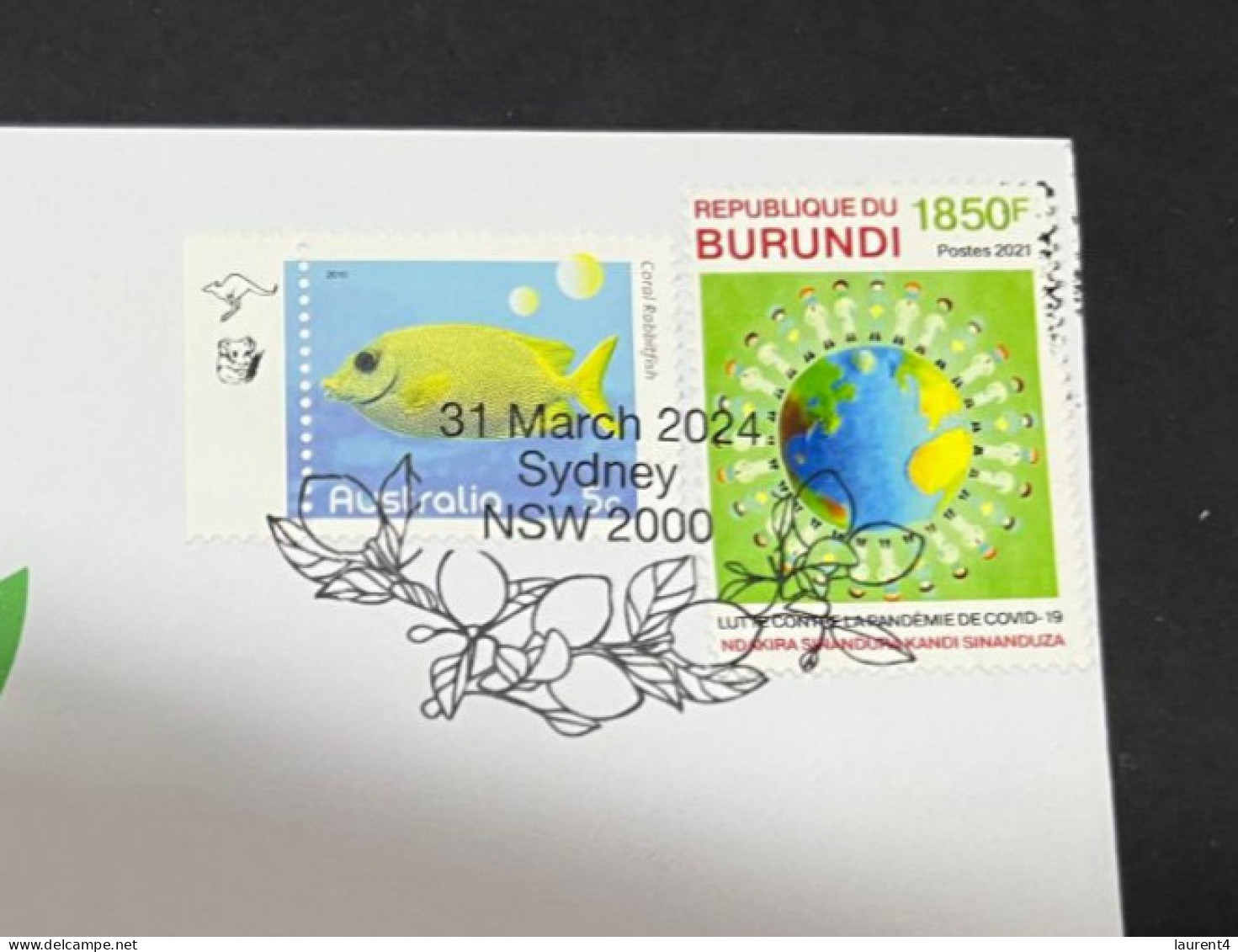 31-3-2024 (4 Y 33) COVID-19 4th Anniversary - Burundi - 31 March 2024 (with Burundi COVID-19 Stamp) - Enfermedades