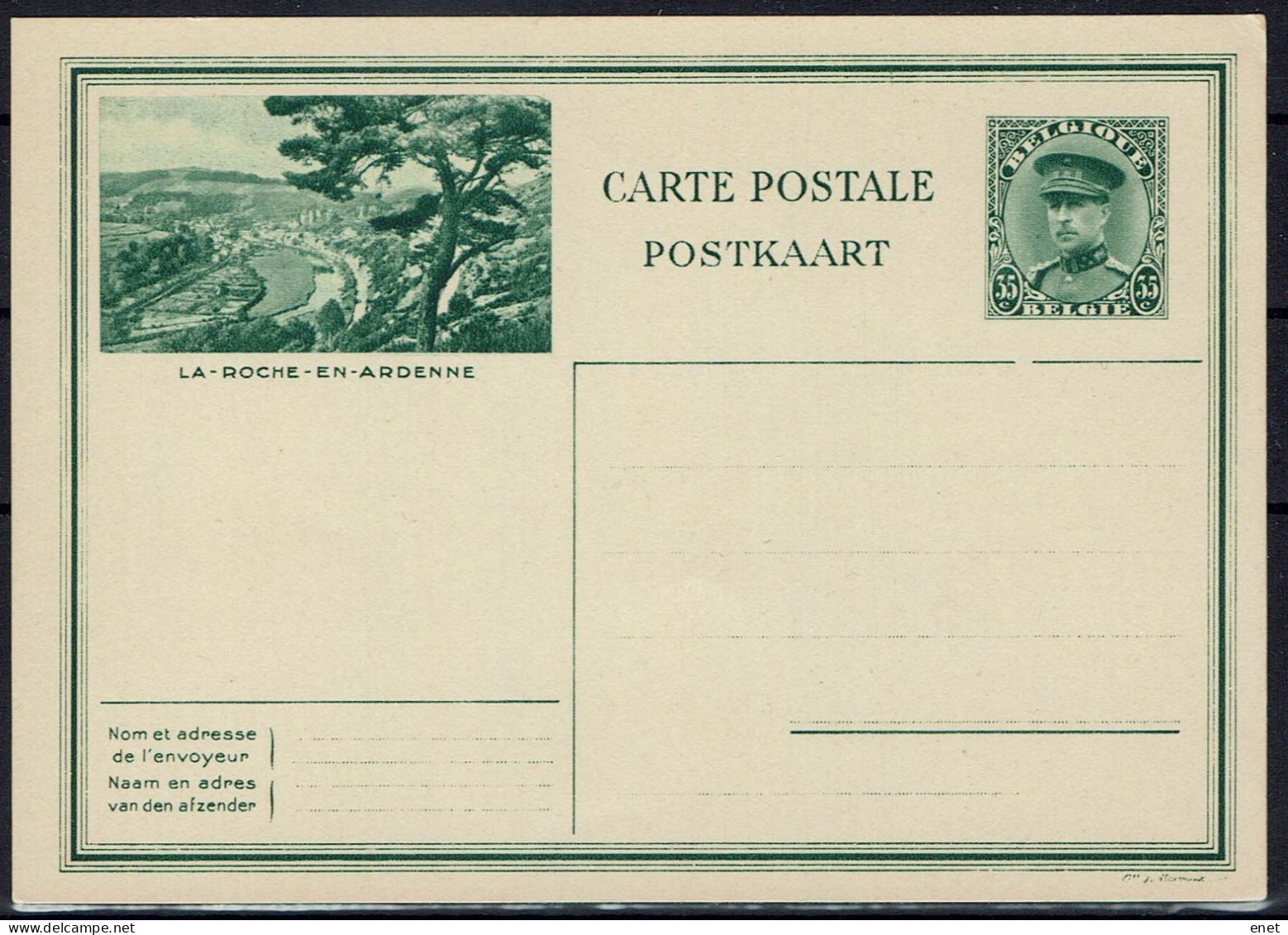 Belgie 1930 -  MiNr P160  - Briefkaart - La-Roche-en-Ardenne - Postcards 1909-1934