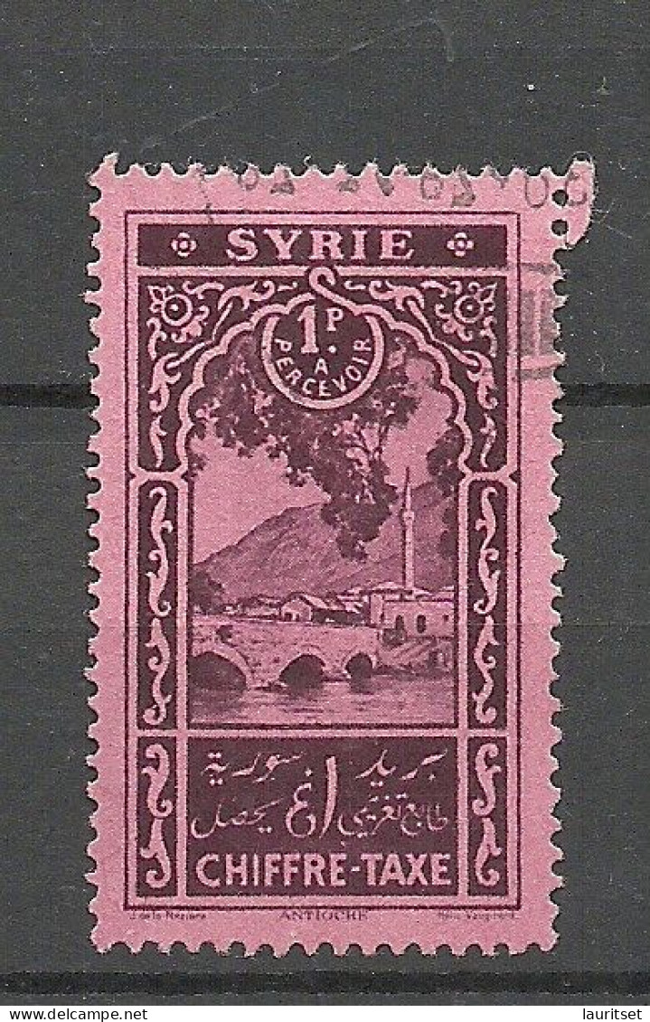 SYRIE Syrien 1925 Chiffre-taxe 1 P. Portomarke Postage Due Michel 38 O - Syrie