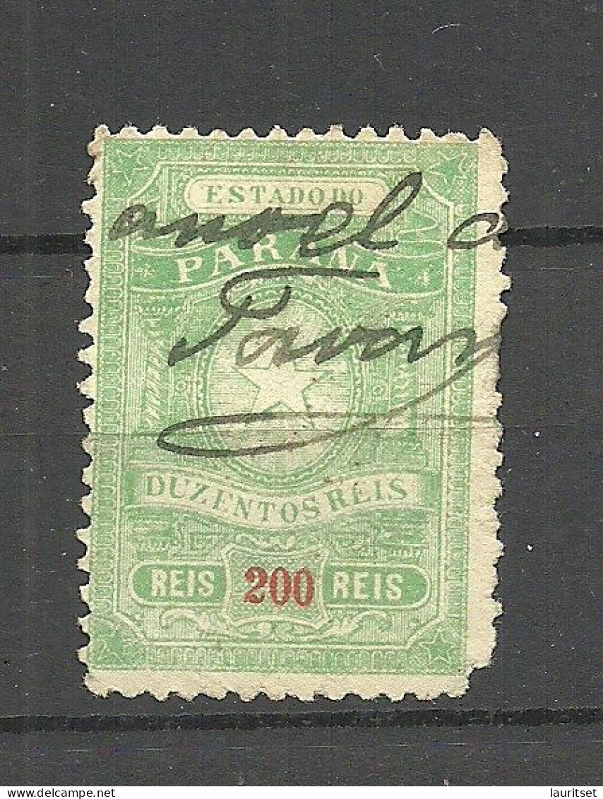 BRAZIL Brasilien Estado Do Parana Local Revenue Taxe Fiscal Tax 200 R. O - Used Stamps