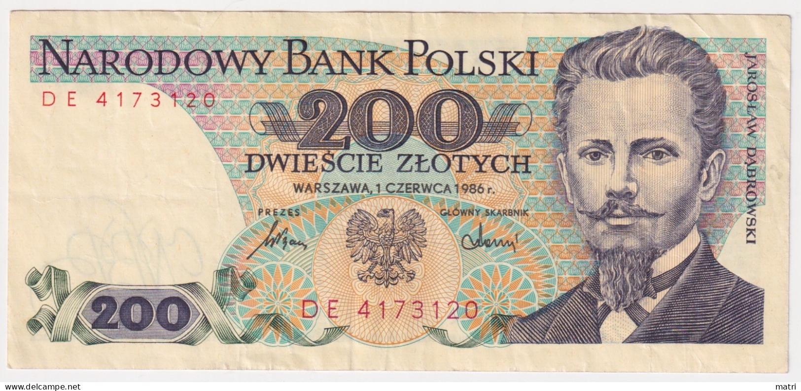 Poland 200 Zlotych 1986 - Polonia