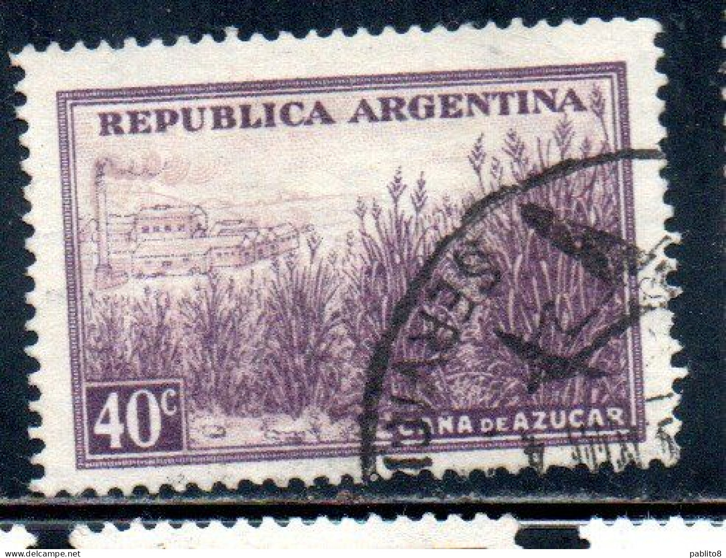 ARGENTINA 1935 1951 1936 SUGAR CANE 40c USED USADO OBLITERE' - Used Stamps