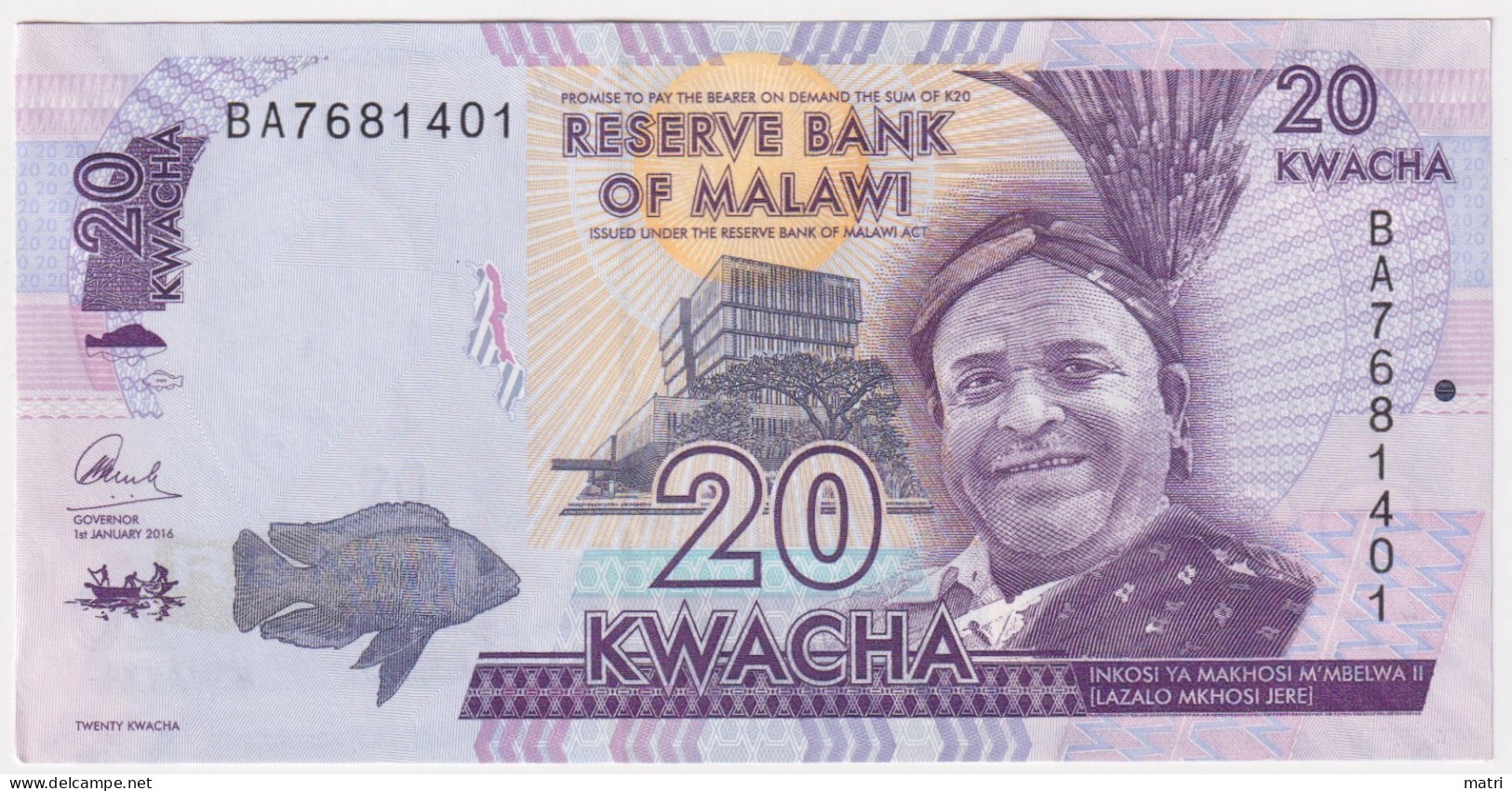 Malawi 20 Kwacha 2016 P-63c - Malawi