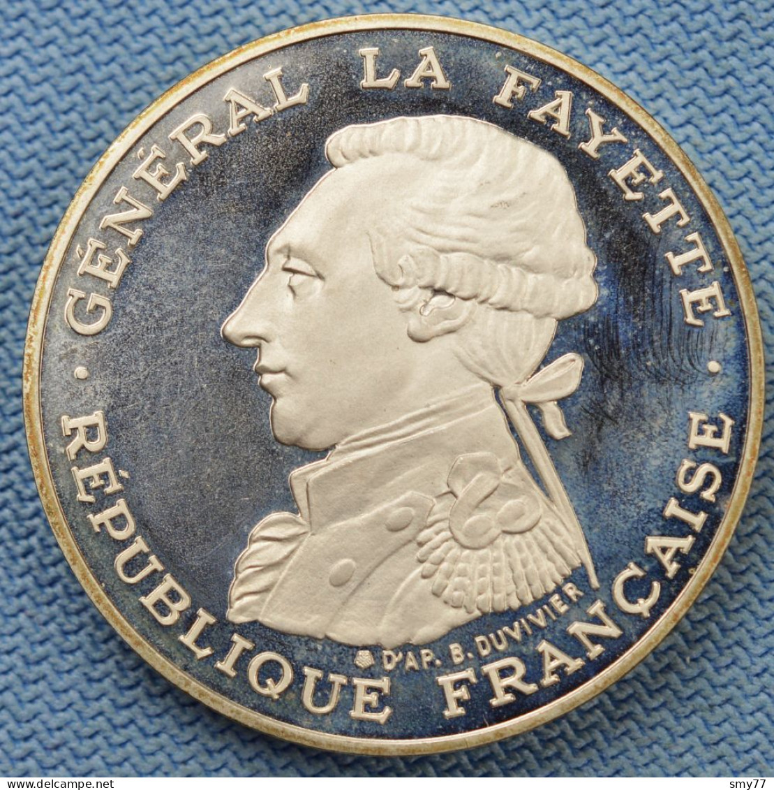 France • 100 Francs 1987 • ► Piedfort ◄  BU • UNC • R1 • Argent 900‰ • La Fayette •  Tr.: 4,25 Mm • 30,006 G. • [24-521] - BU, BE & Estuches