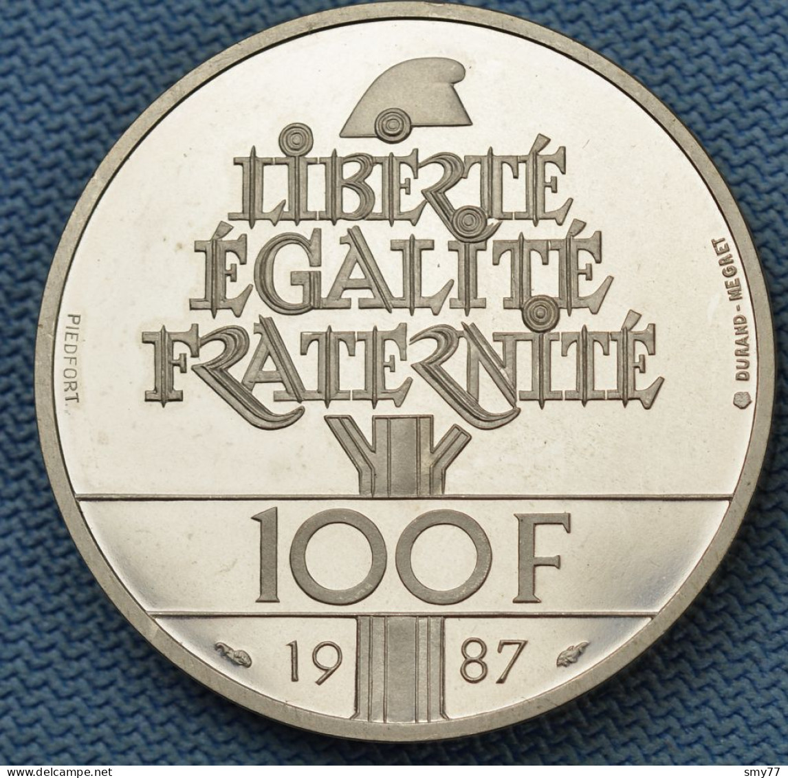 France • 100 Francs 1987 • ► Piedfort ◄  BU • UNC • R1 • Argent 900‰ • La Fayette •  Tr.: 4,25 Mm • 30,006 G. • [24-521] - BU, BE & Coffrets