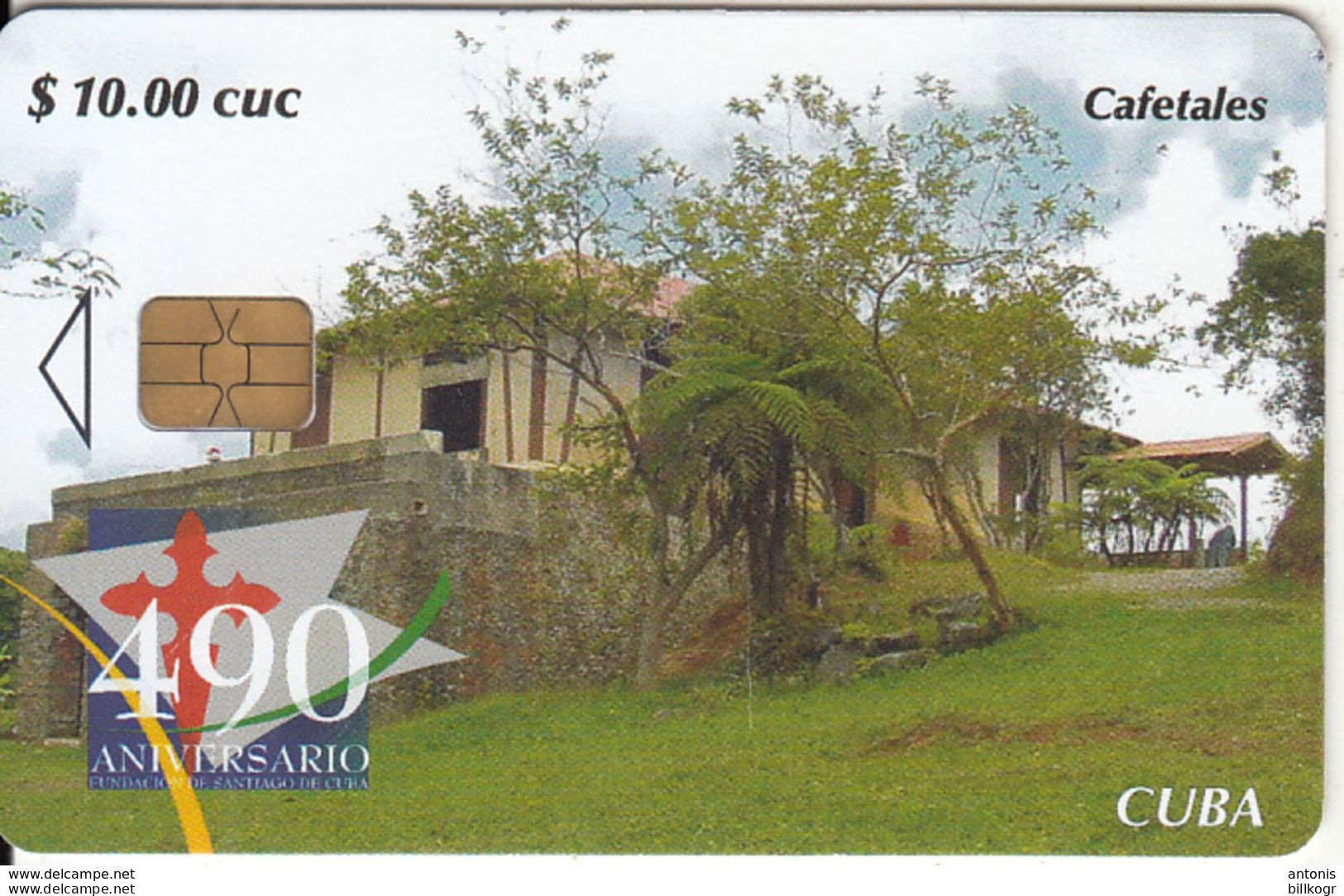 CUBA - Cafetales, 490 Aniversario Fundacion Of Santiago De Cuba, Tirage 35000, 06/05, Use - Cuba