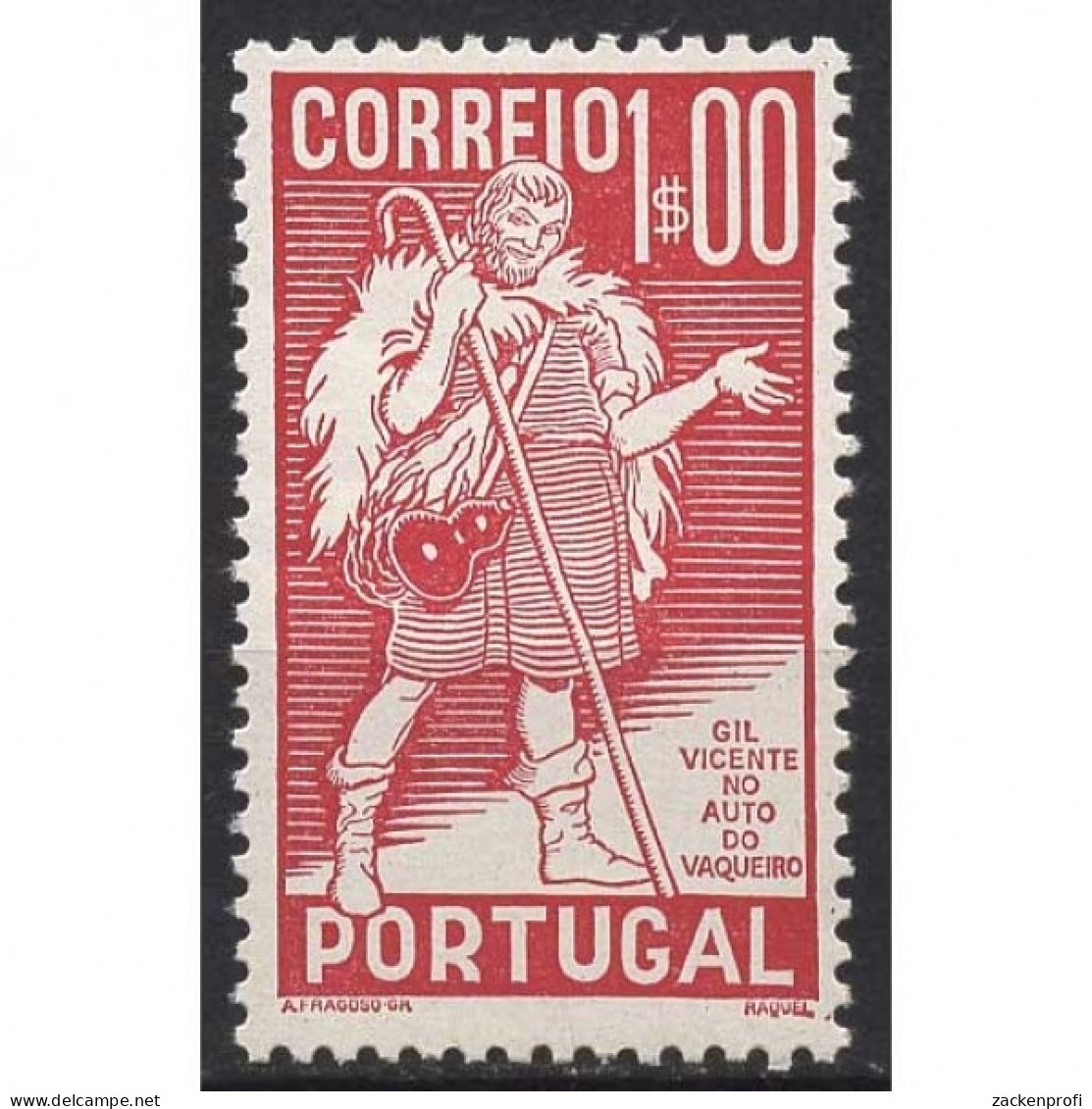 Portugal 1937 400. Todestag Von Gil Vicente 600 Postfrisch - Ungebraucht