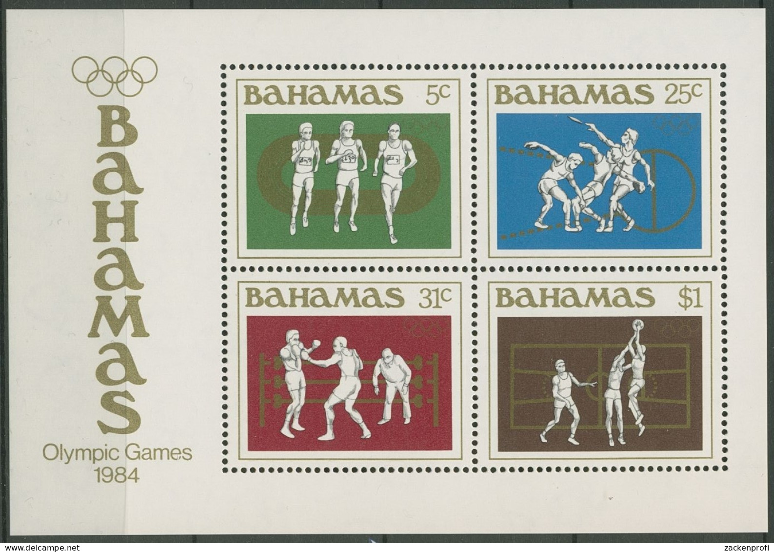 Bahamas 1984 Olympia Sommerspiele Los Angeles Block 42 Postfrisch (C94011) - Bahamas (1973-...)